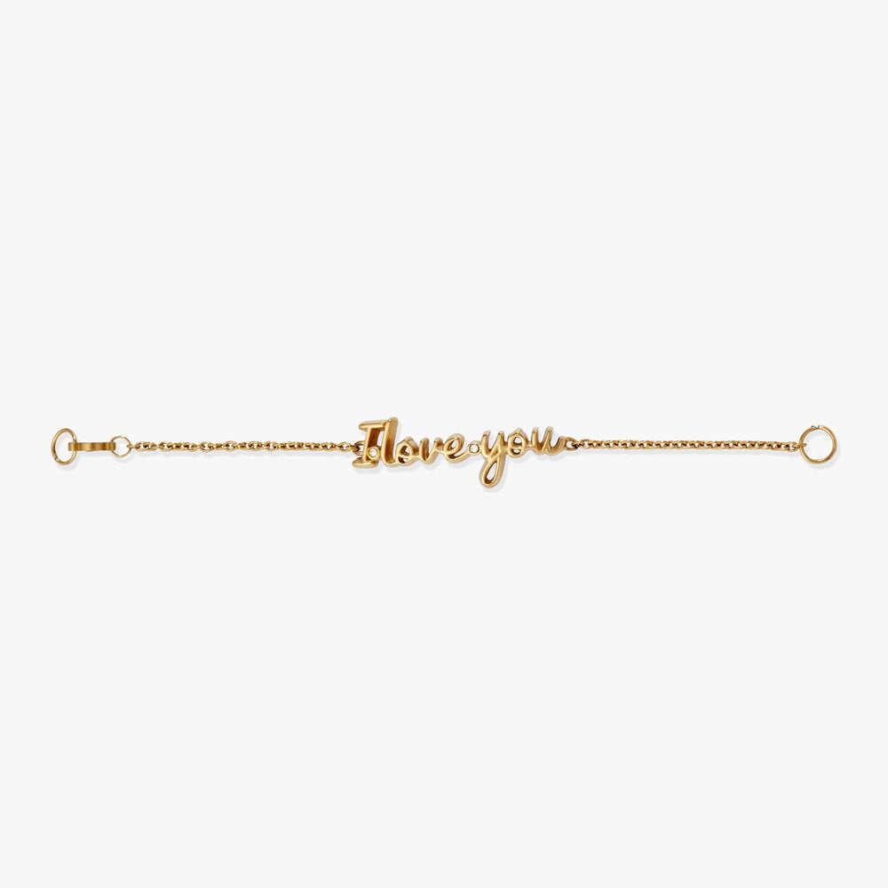 “I Love You” Strand Stainless Steel Gold | Alex and Ani