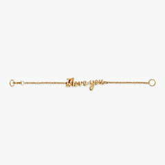 “I Love You” Strand Stainless Steel Gold | Alex and Ani