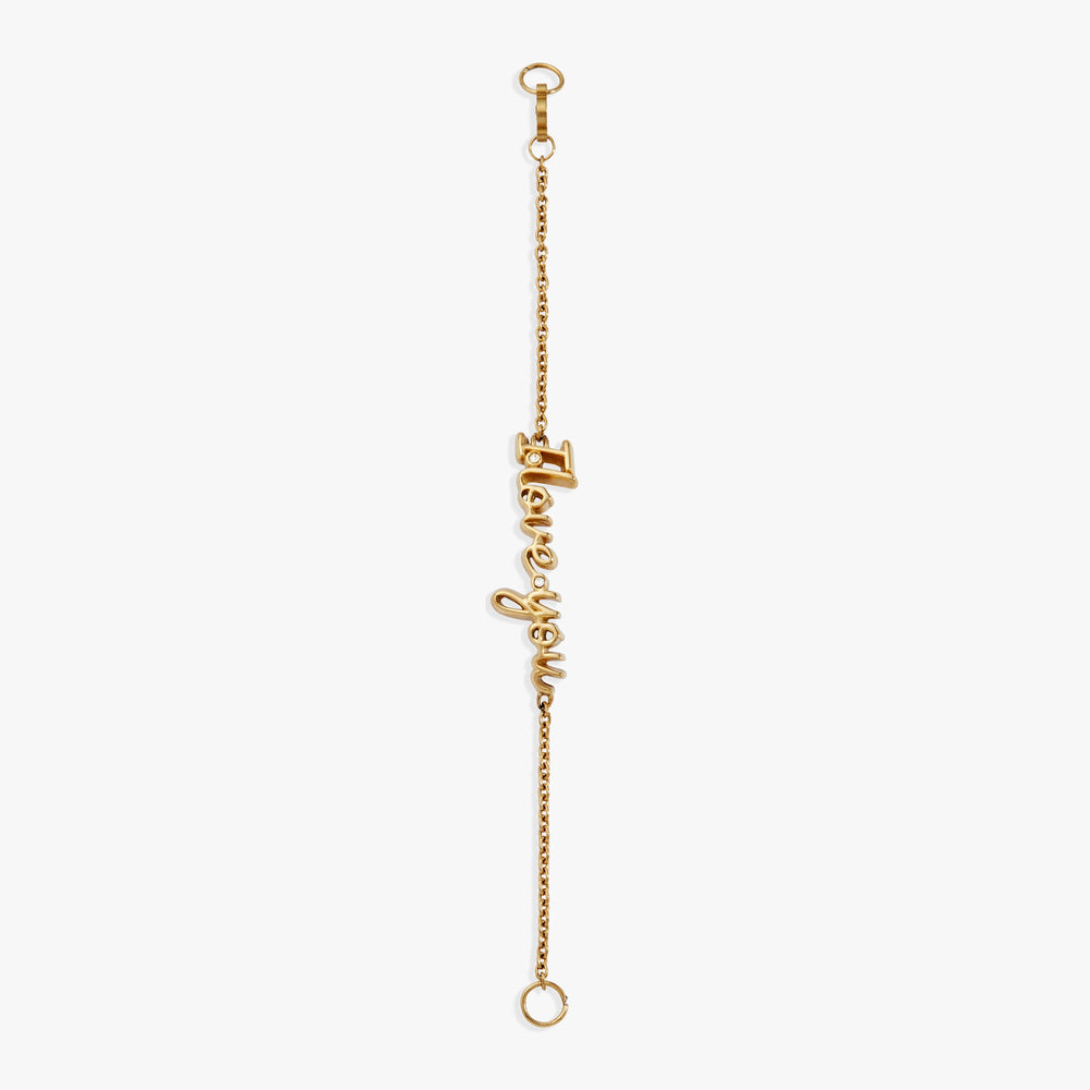 “I Love You” Strand Stainless Steel Gold | Alex and Ani