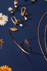 Woodland Moth Flex Cuff Gold | Alex and Ani