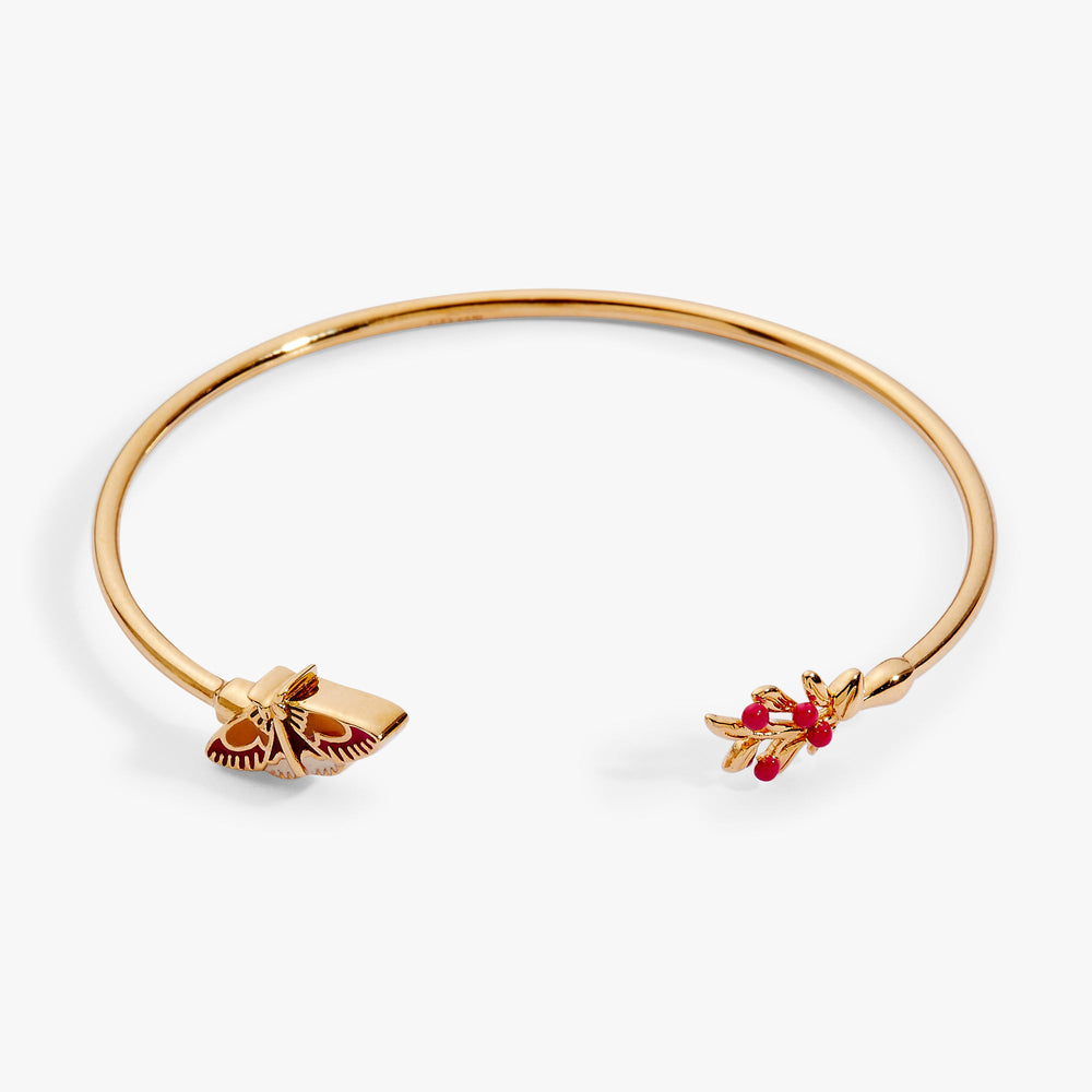 Woodland Moth Flex Cuff Gold | Alex and Ani