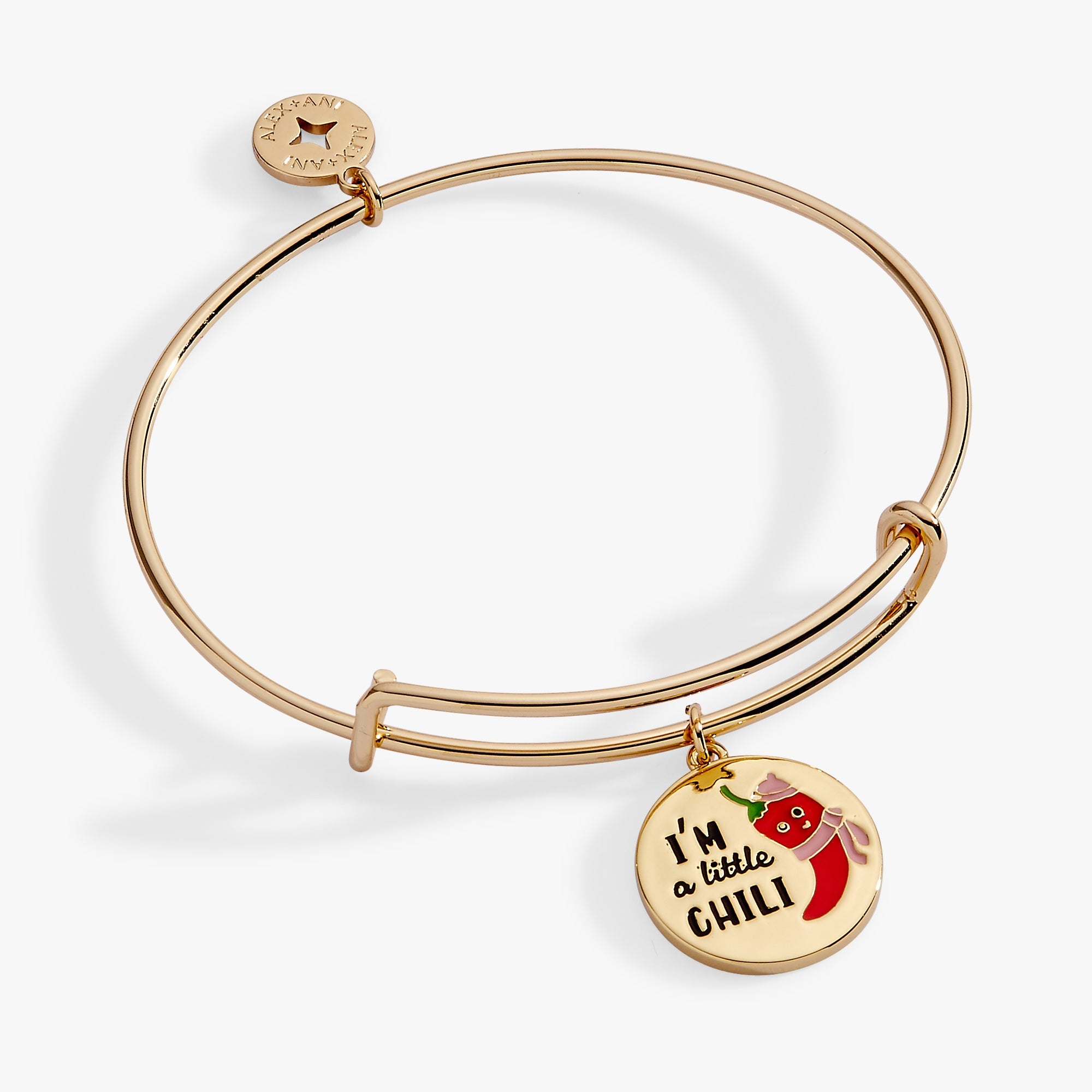 ‘I’m a Little Chili’ Charm Bangle Gold | Alex and Ani