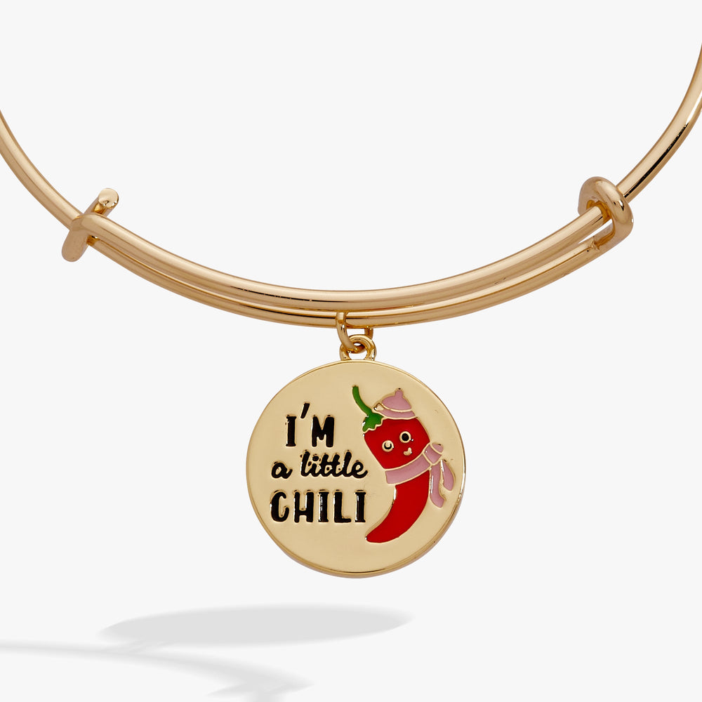‘I’m a Little Chili’ Charm Bangle Gold | Alex and Ani