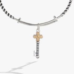 Antique Key Charm Bangle Two Tone | Alex and Ani