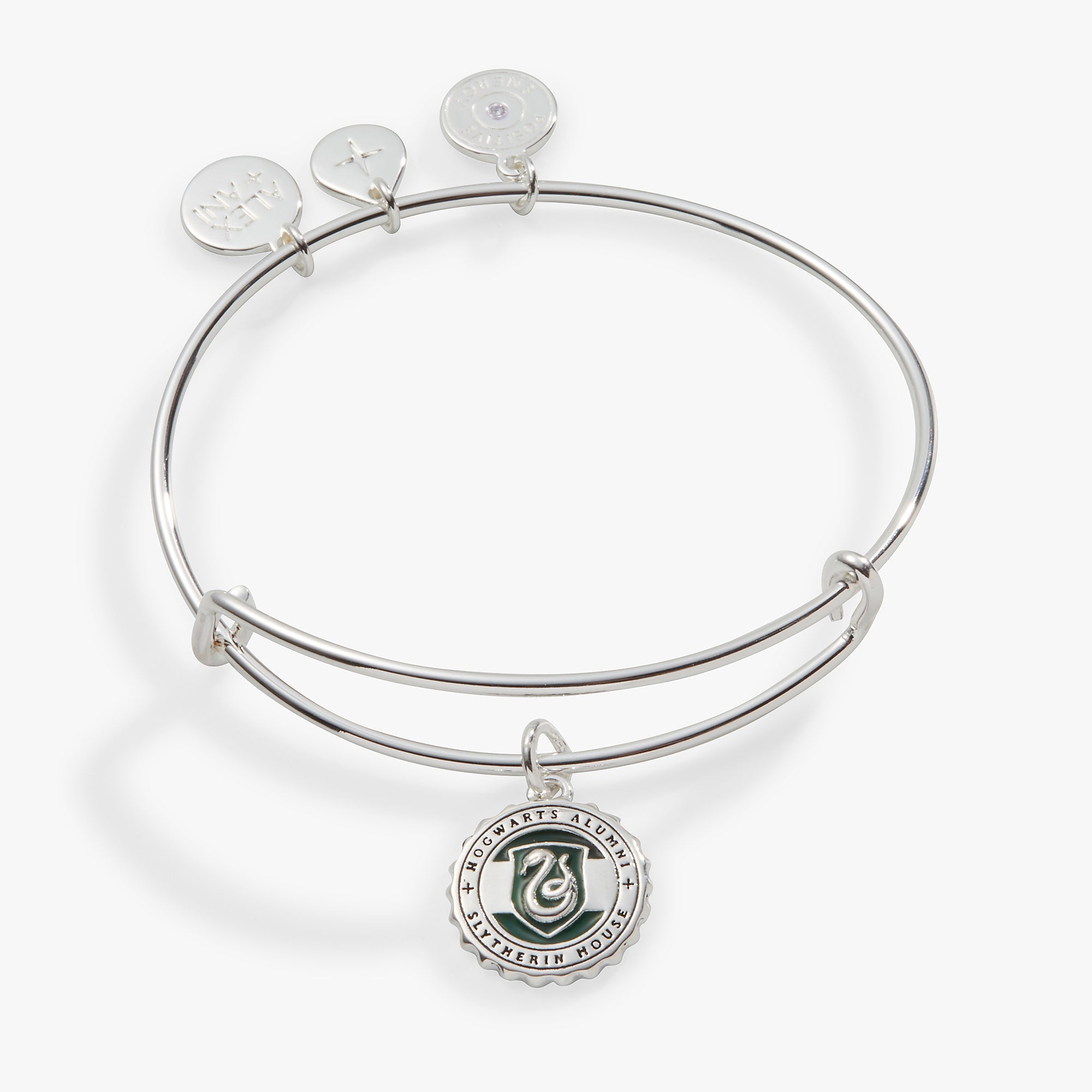 Harry Potter™ Slytherin House Charm Bangle Silver | Alex and Ani