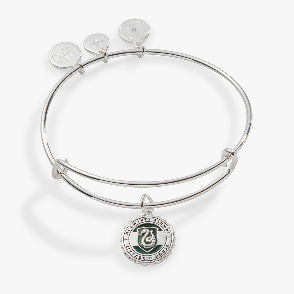 Harry Potter™ Slytherin House Charm Bangle Silver | Alex and Ani