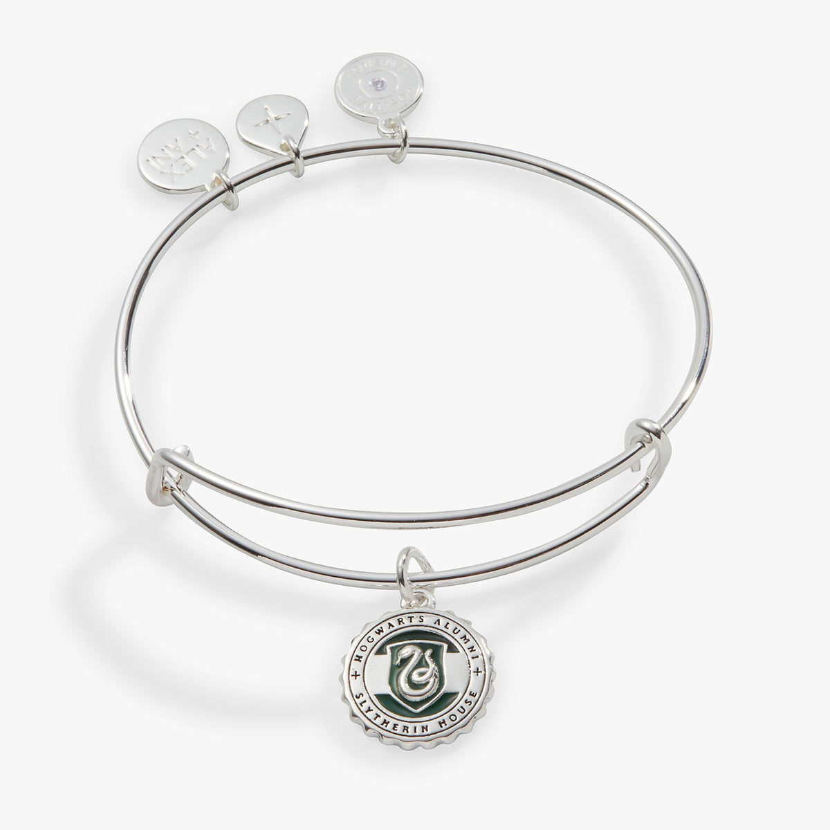 Harry Potter™ Slytherin House Charm Bangle Silver | Alex and Ani