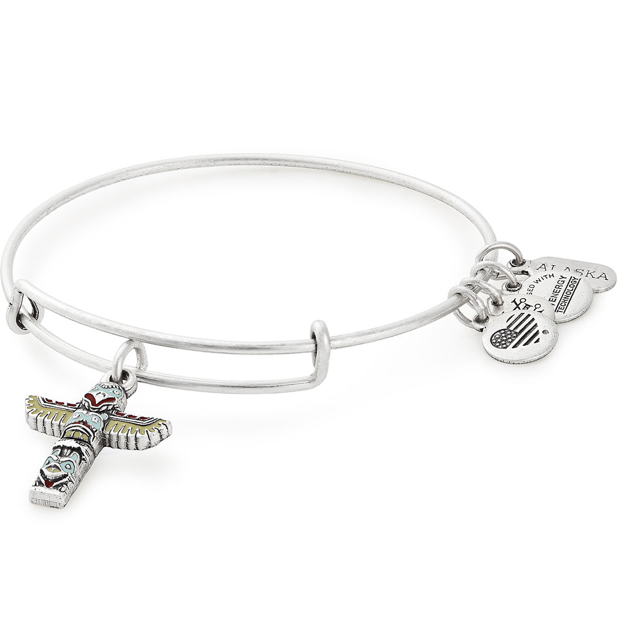 Ketchikan, Alaska Totem Pole Charm Bangle Rafaelian Silver | Alex and Ani