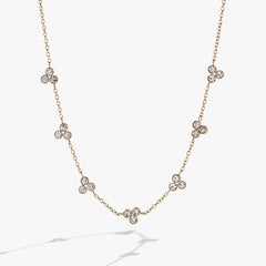 Triple Stone Stationed Necklace Stainless Steel Gold | Alex and Ani