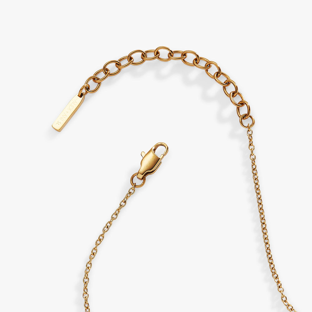 Triple Stone Stationed Necklace Stainless Steel Gold | Alex and Ani