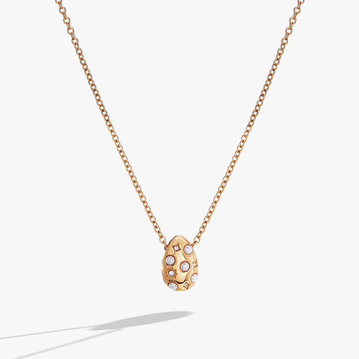 Pearl and Crystal Pendant Necklace Gold | Alex and Ani