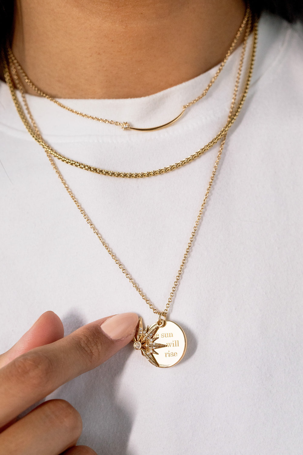 Celestial Shooting Star Necklace Gold | Alex and Ani