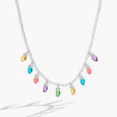 Christmas Light Bulb Necklace Silver | Alex and Ani