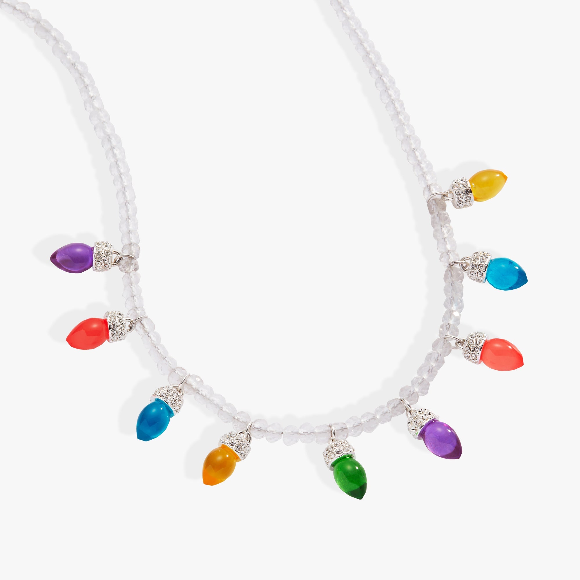 Christmas Light Bulb Necklace Silver | Alex and Ani