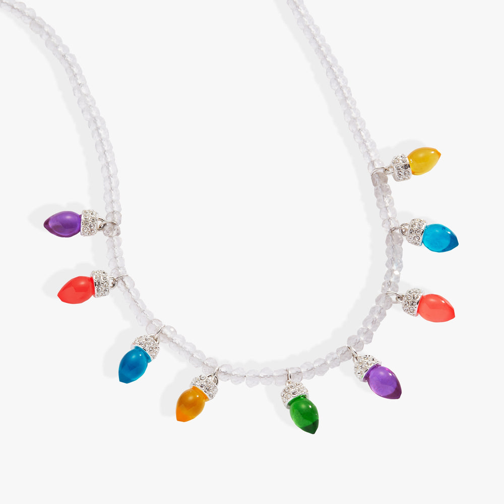 Christmas Light Bulb Necklace Silver | Alex and Ani