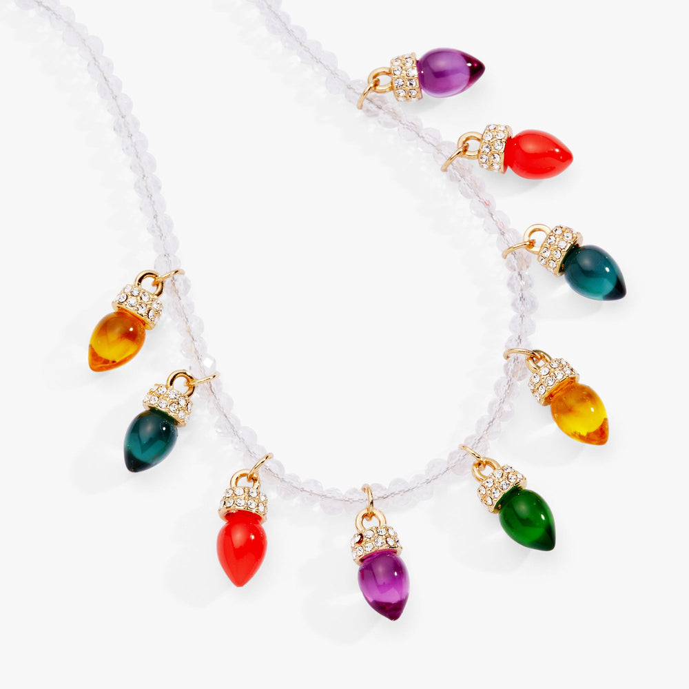 Christmas Light Bulb Necklace Silver | Alex and Ani