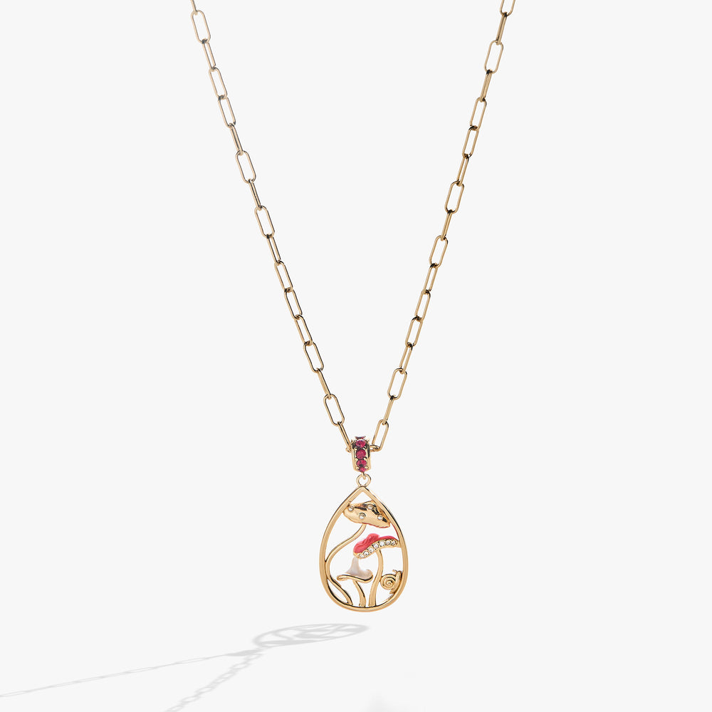 Mushroom Pendant Necklace Gold | Alex and Ani