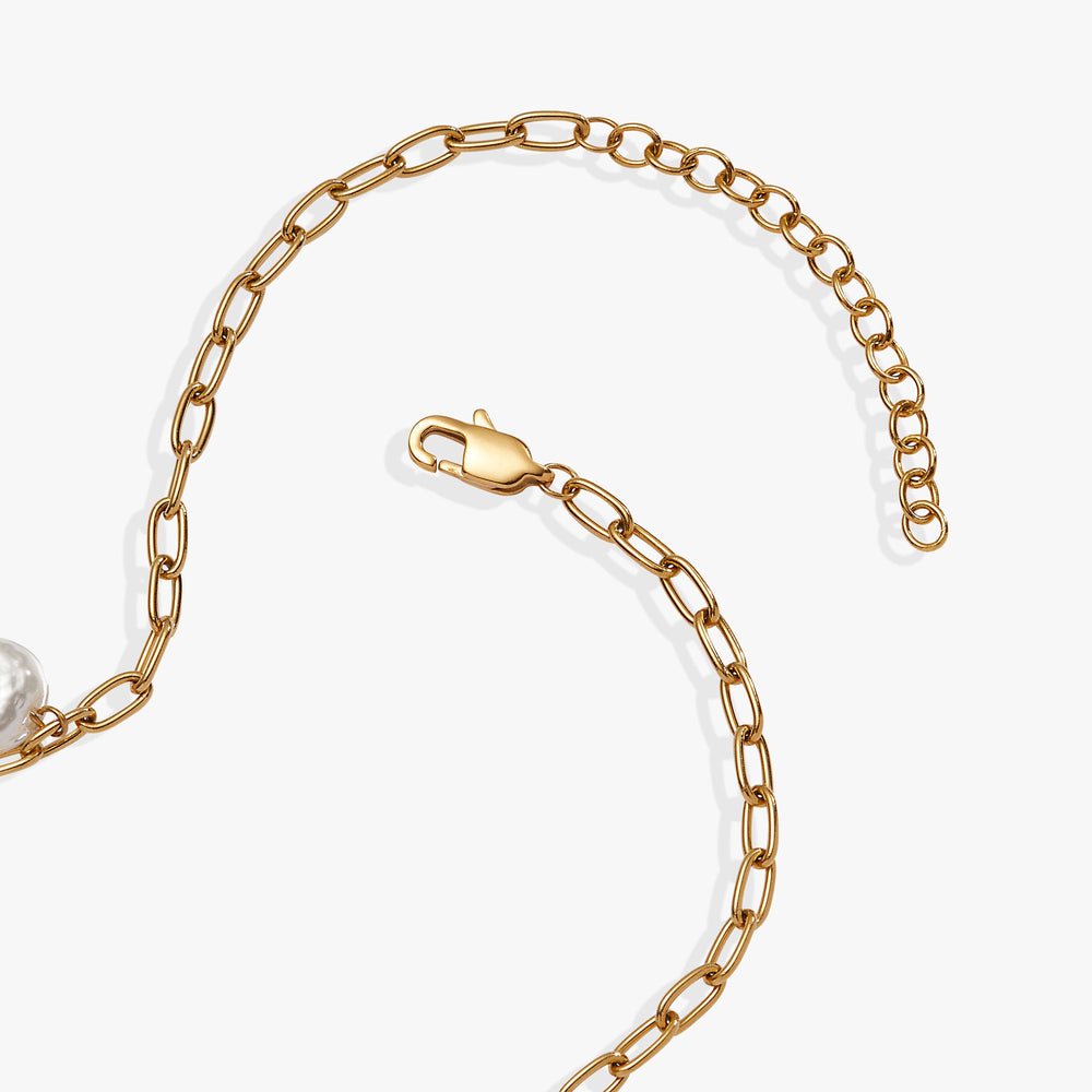 Coin Pearl Necklace Stainless Steel Gold | Alex and Ani