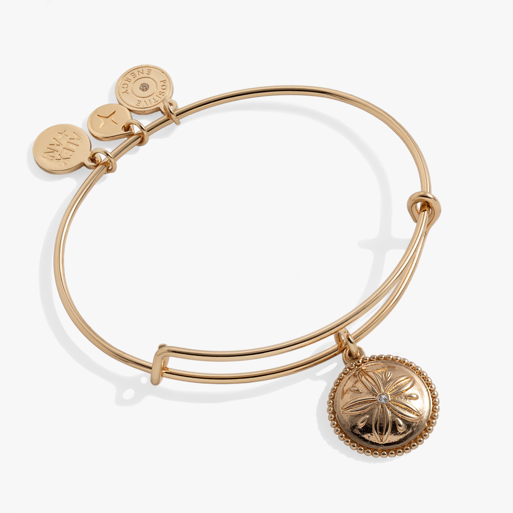 Sand Dollar Charm Bangle Gold | Alex and Ani