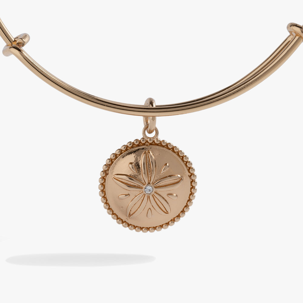 Sand Dollar Charm Bangle Gold | Alex and Ani