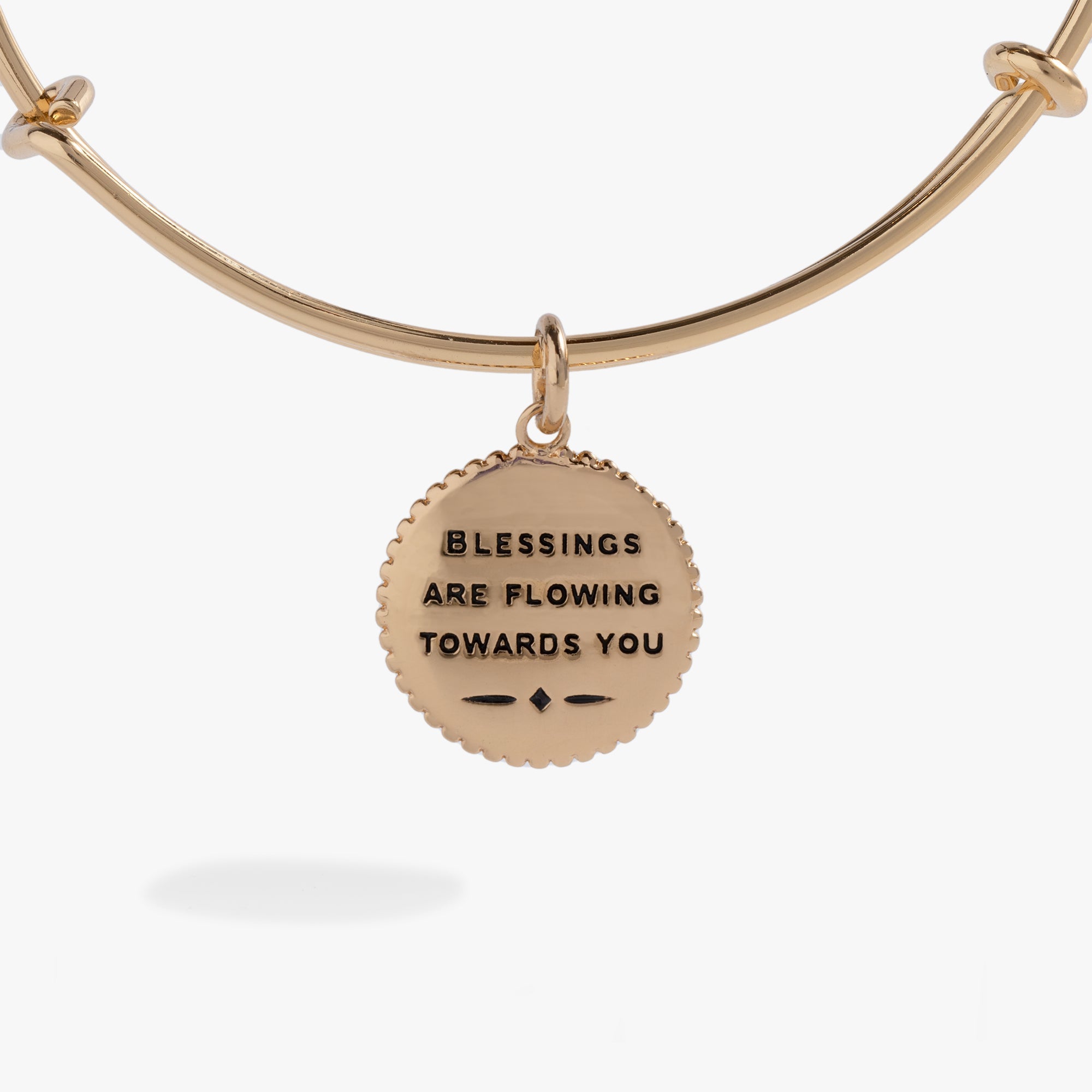 Sand Dollar Charm Bangle Gold | Alex and Ani