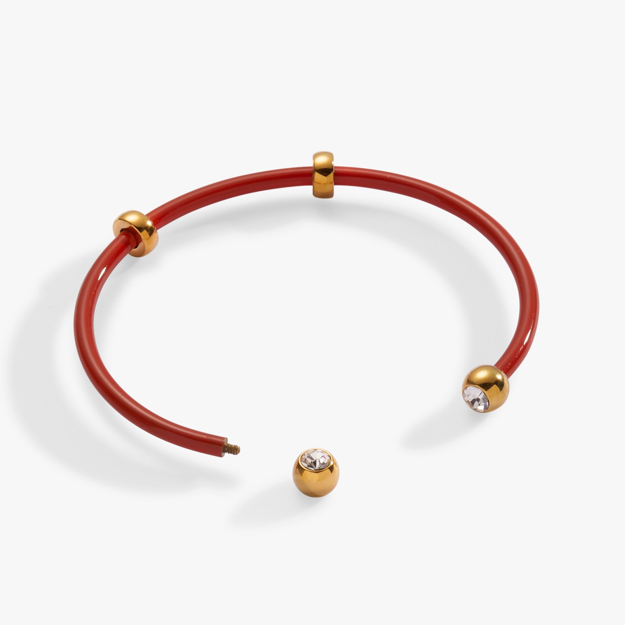 Bezel Stone Enamel Cuff| Alex and Ani Stainless Steel Gold | Alex and Ani