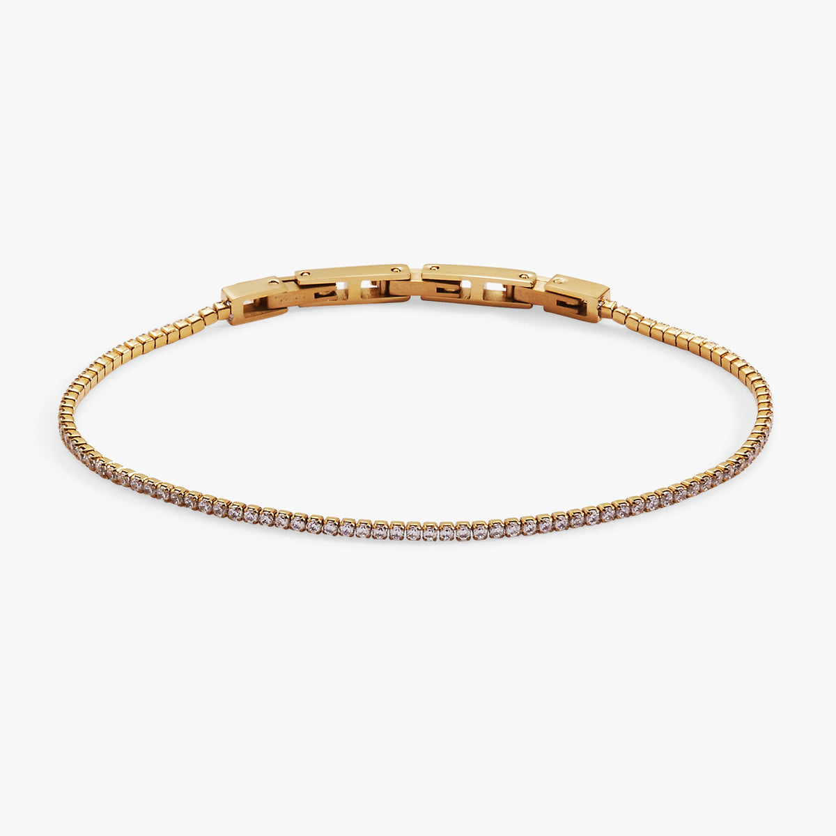 Mini Tennis Bracelet Stainless Steel Gold | Alex and Ani