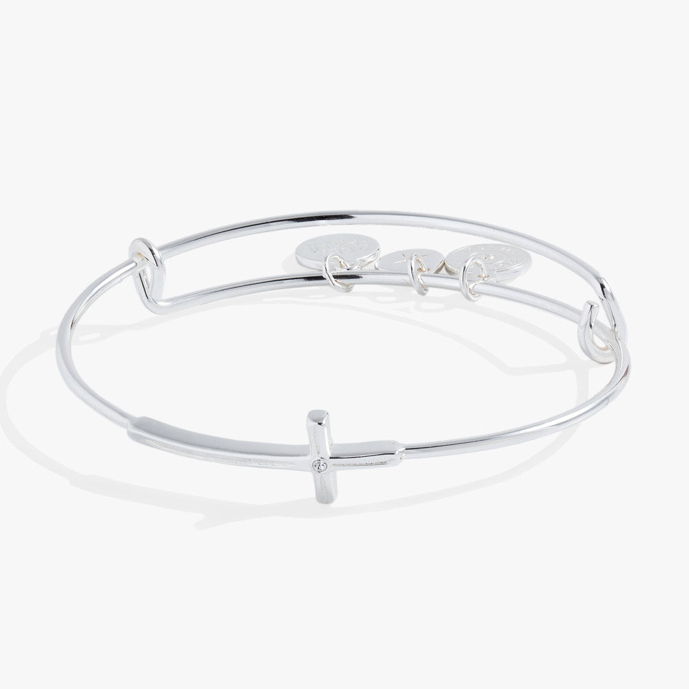 Cross In-Line Bangle Gold | Alex and Ani