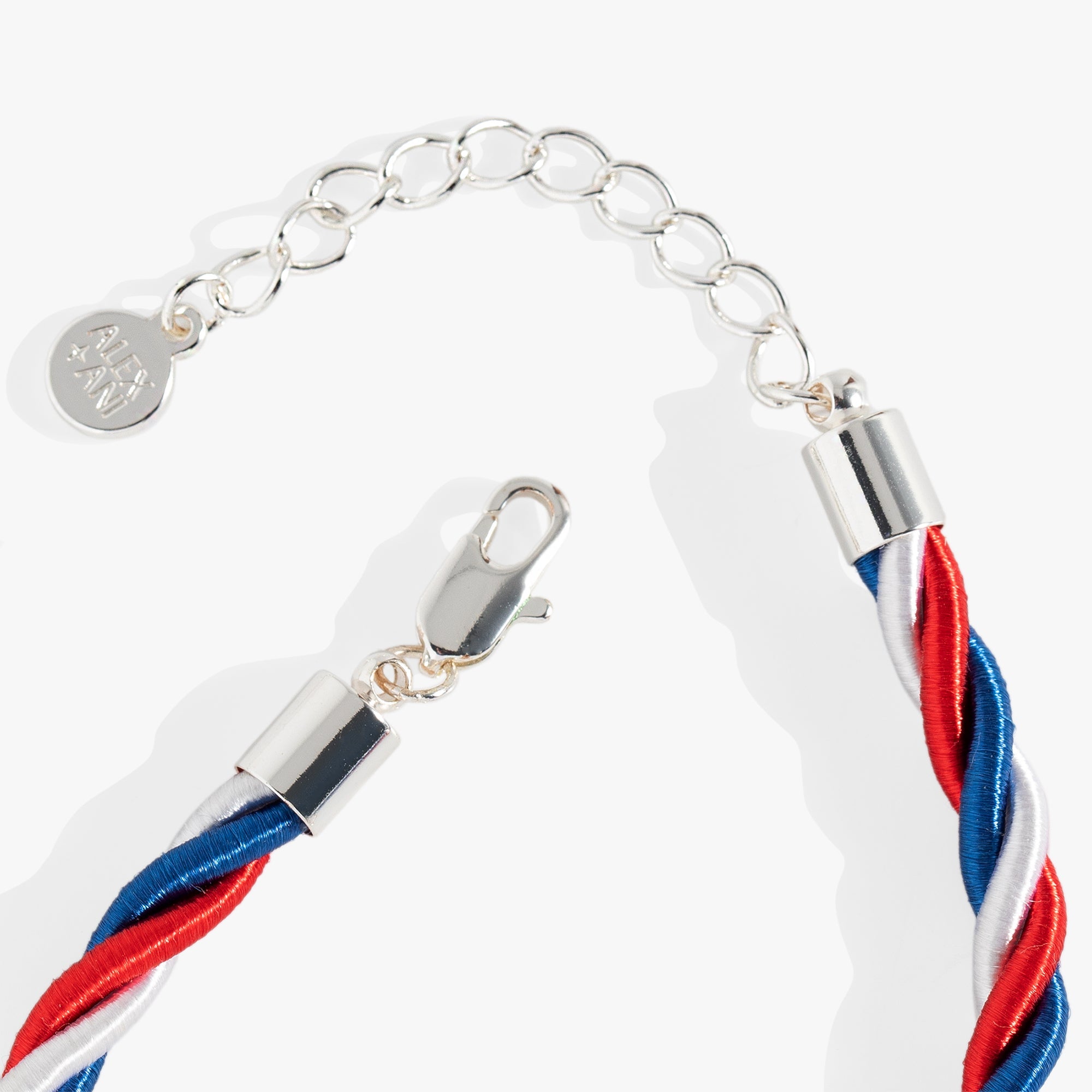Red, White and Blue Star Cord Bracelet Silver | Alex and Ani