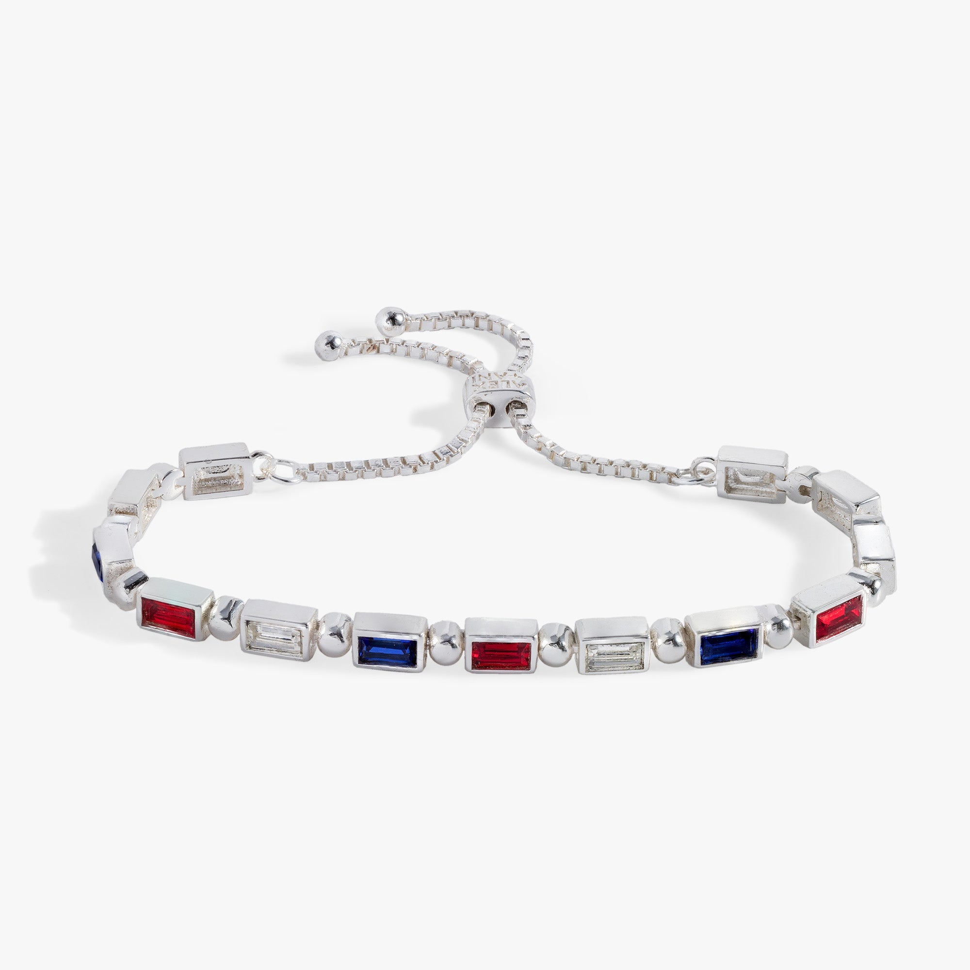Red, White and Blue Baguette Bolo| Alex and Ani Silver | Alex and Ani