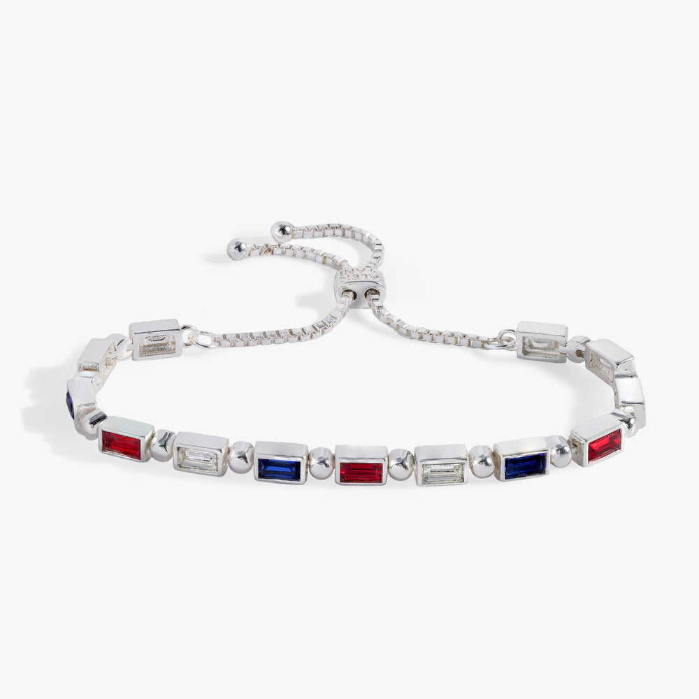 Red, White and Blue Baguette Bolo| Alex and Ani Silver | Alex and Ani