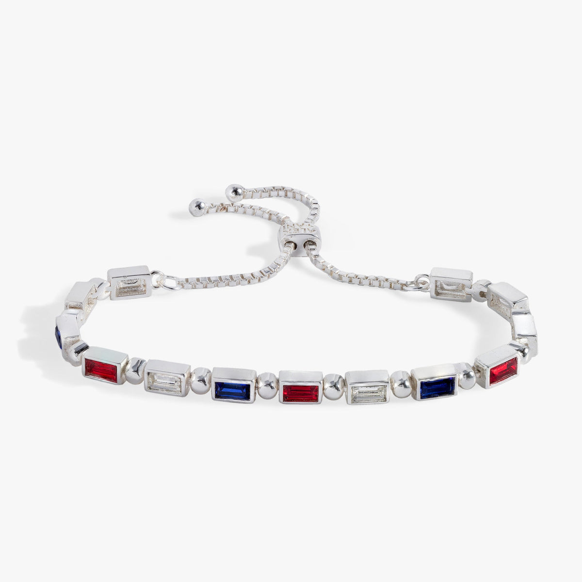 Red, White and Blue Baguette Bolo| Alex and Ani Silver | Alex and Ani