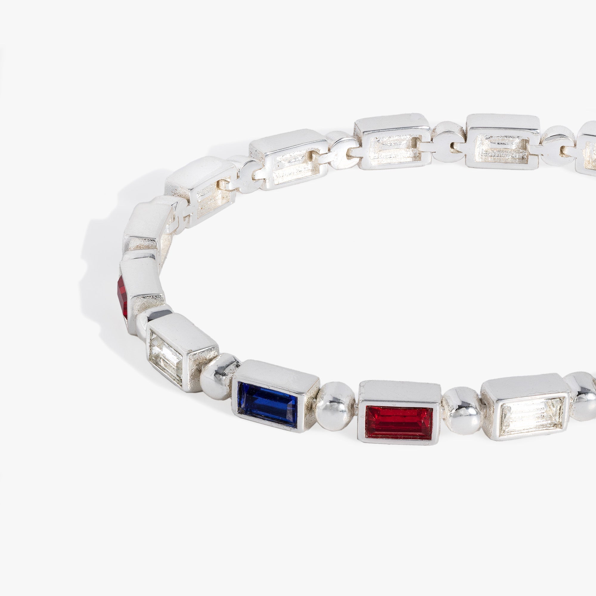 Red, White and Blue Baguette Bolo| Alex and Ani Silver | Alex and Ani