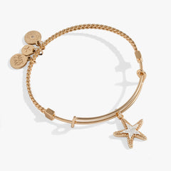 Textured Starfish Charm Bangle Two Tone | Alex and Ani