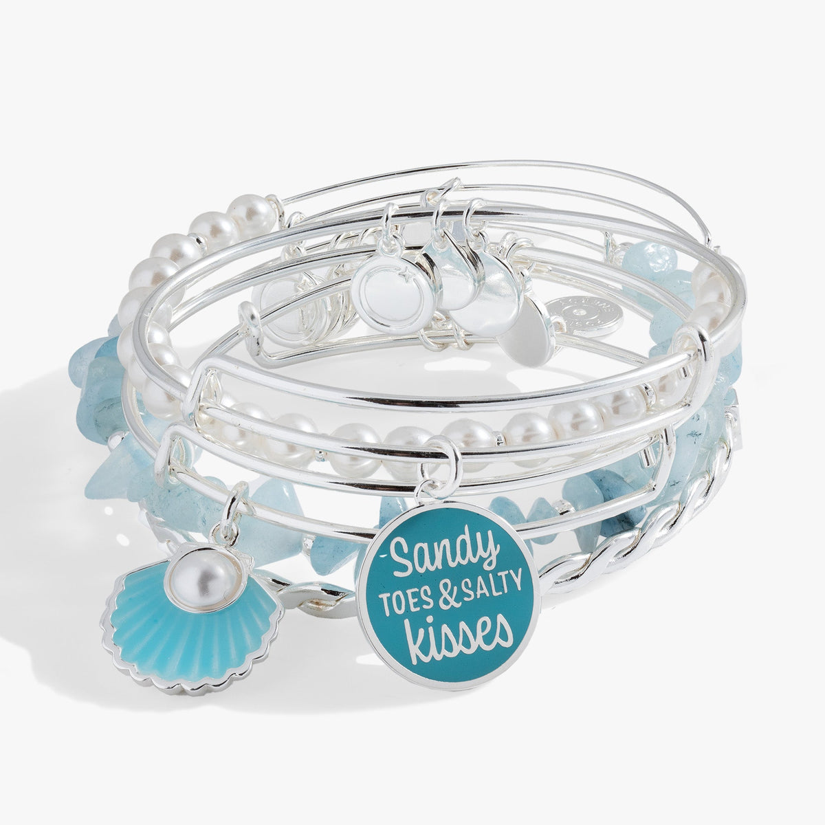 Beach Bangle Set of 5 Silver | Alex and Ani