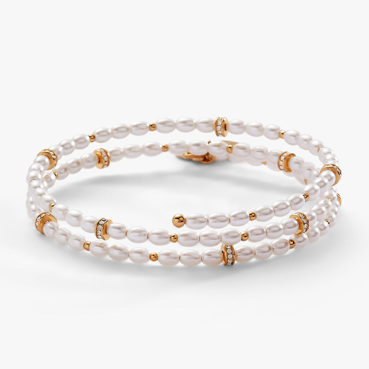 Pearl Wrap Bracelet Shiny Gold | Alex and Ani