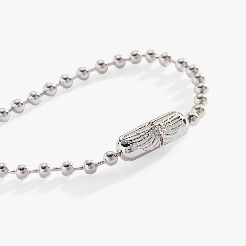 Wings with Cross Barrel Closure Bracelet Silver | Alex and Ani