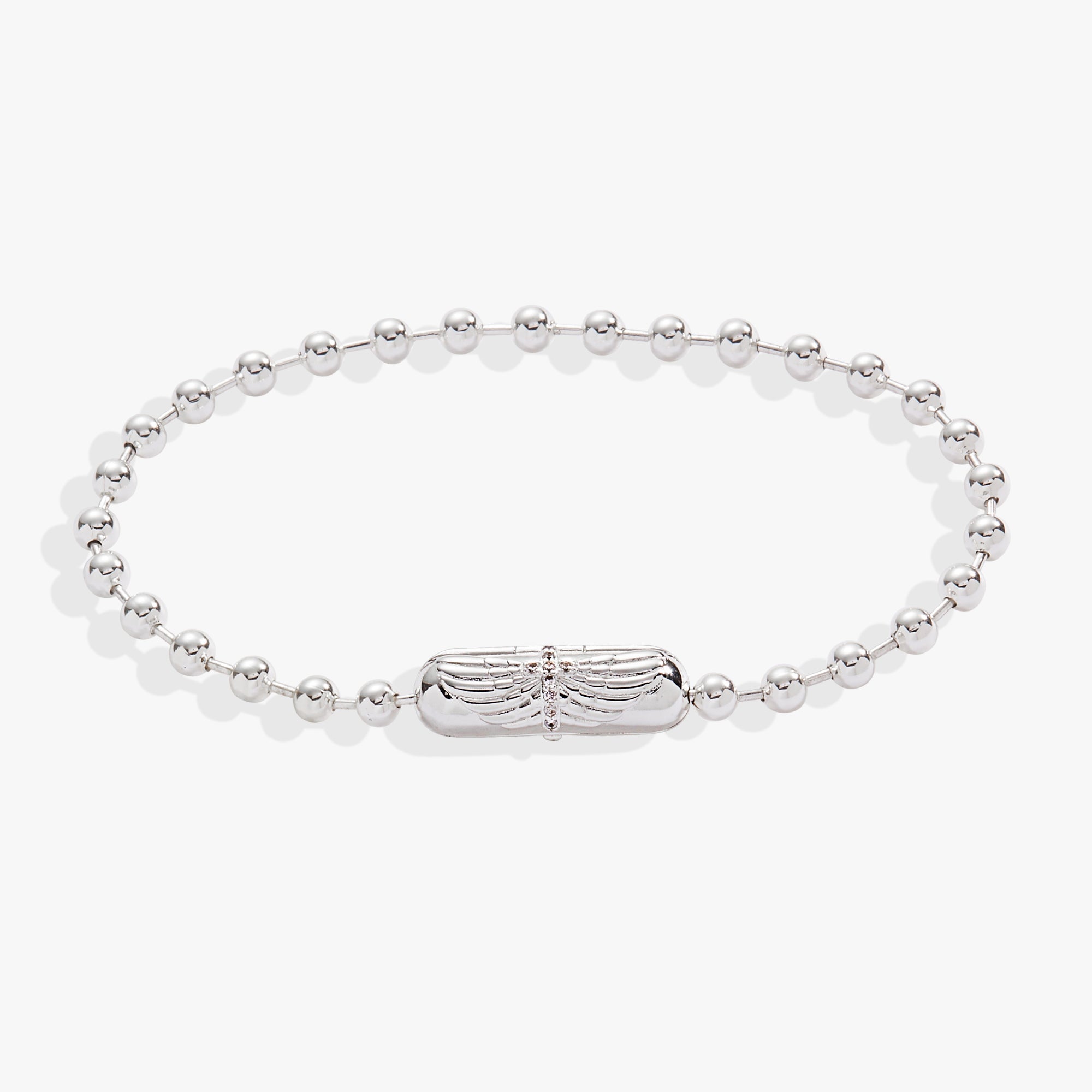 Wings with Cross Barrel Closure Bracelet Silver | Alex and Ani
