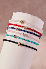 Lapis Evil Eye Mini Stretch Bracelet Stainless Steel Silver | Alex and Ani