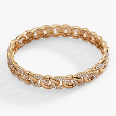 Pave Curb Chain Stretch Bracelet Gold | Alex and Ani