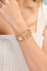 Lobster Claw Convertable Wrap Bracelet Gold | Alex and Ani