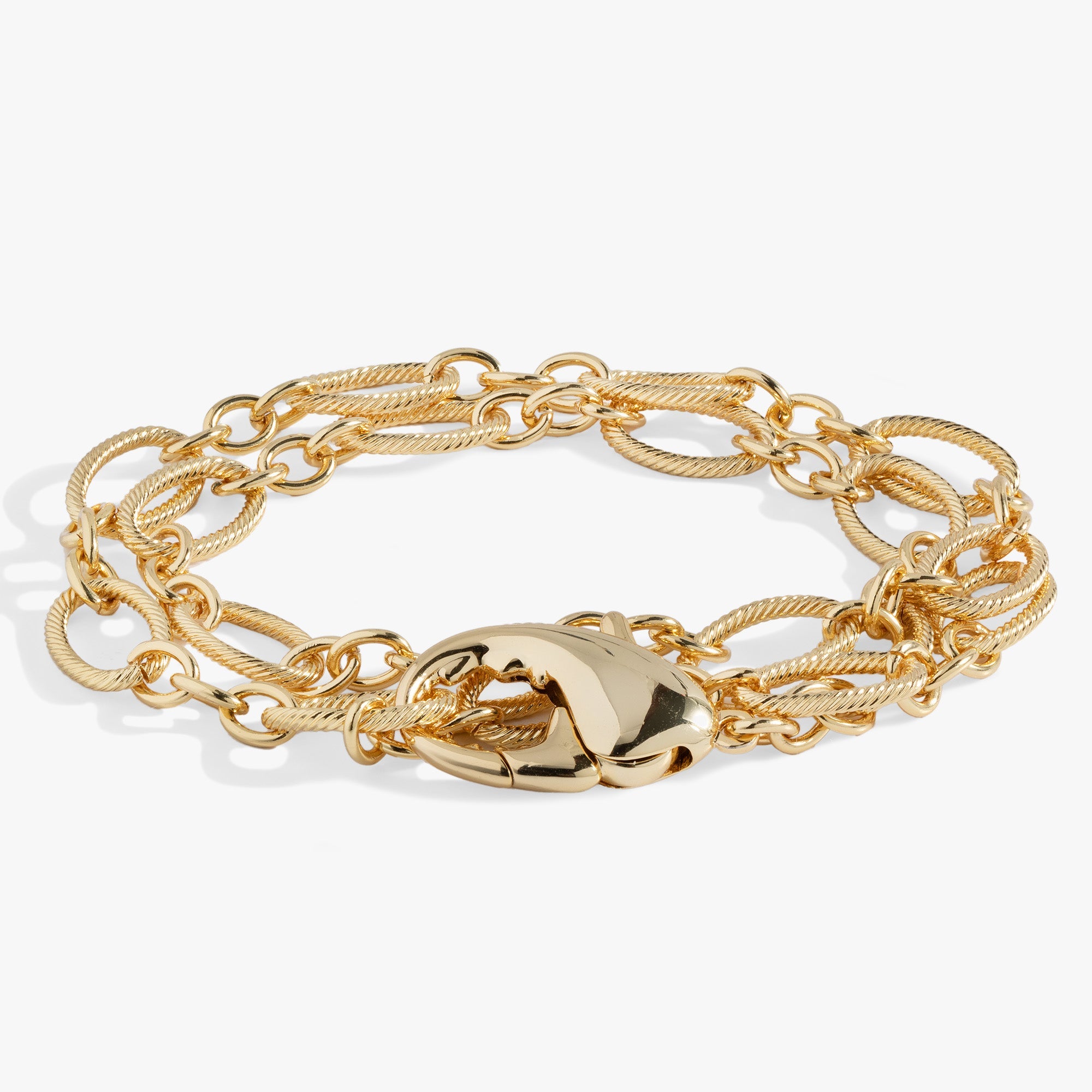 Lobster Claw Convertable Wrap Bracelet Gold | Alex and Ani