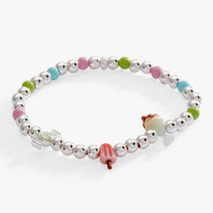 Sweets Love Language Stretch Bracelet Silver | Alex and Ani