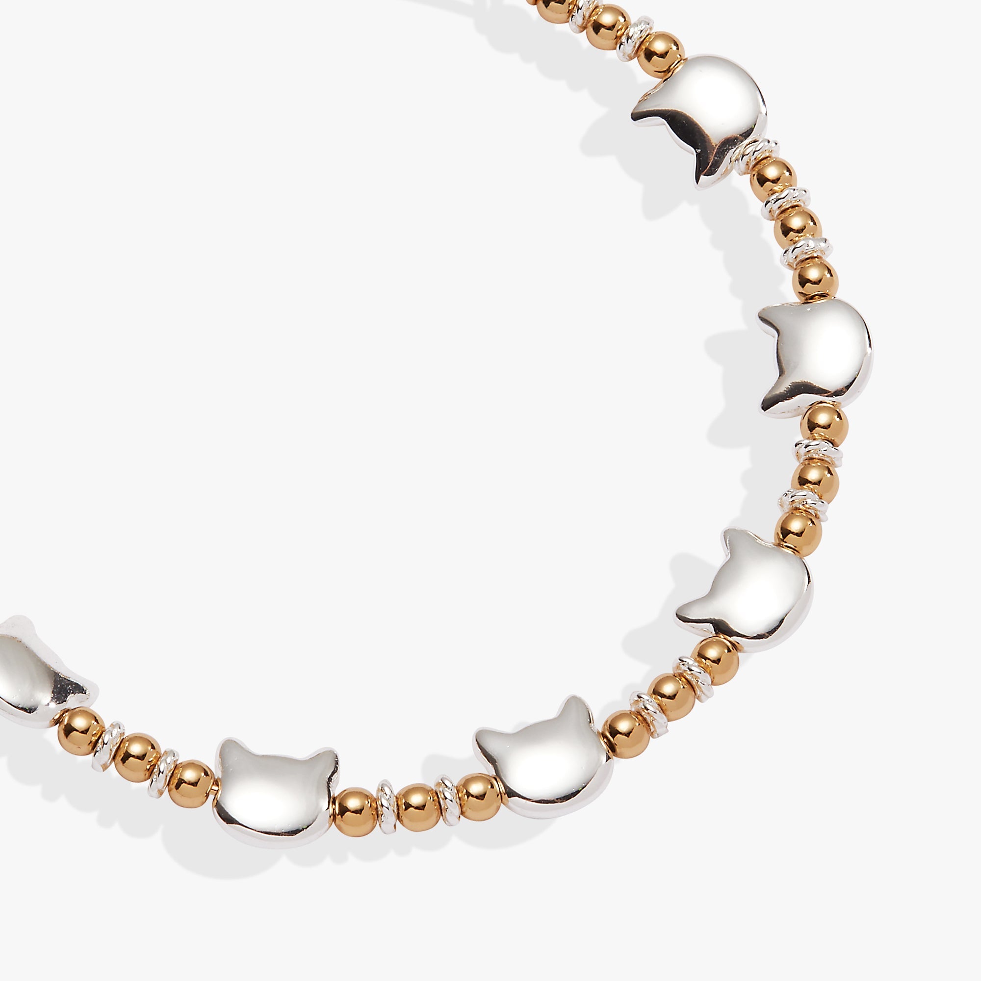 Cat Beaded Bangle Two Tone | Alex and Ani