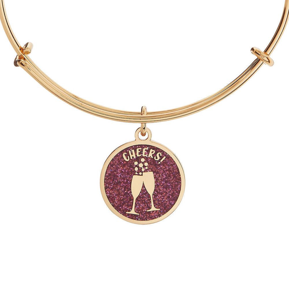 Happy New Year Cheers Bangle Gold | Alex and Ani