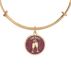 Happy New Year Cheers Bangle Gold | Alex and Ani