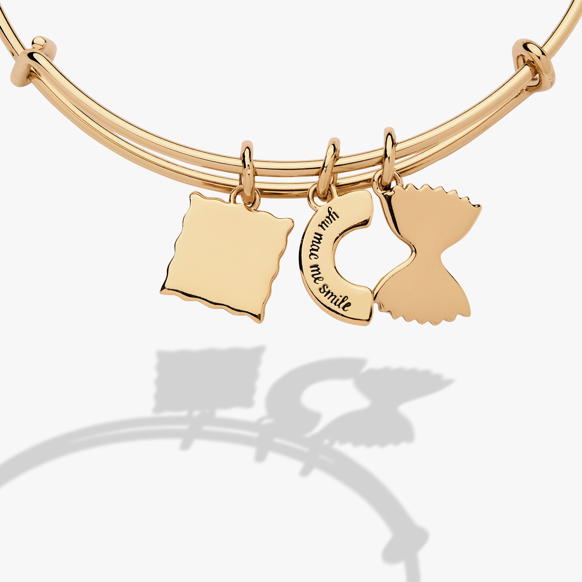 Pasta Multi Charm Bangle Gold | Alex and Ani