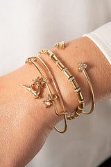 Holiday Reindeer Bangle Gold | Alex and Ani