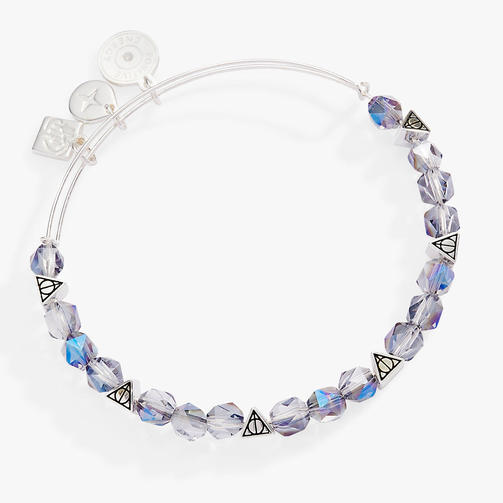 Harry Potter Deathly Hallows Beaded Bangle Silver | Alex and Ani