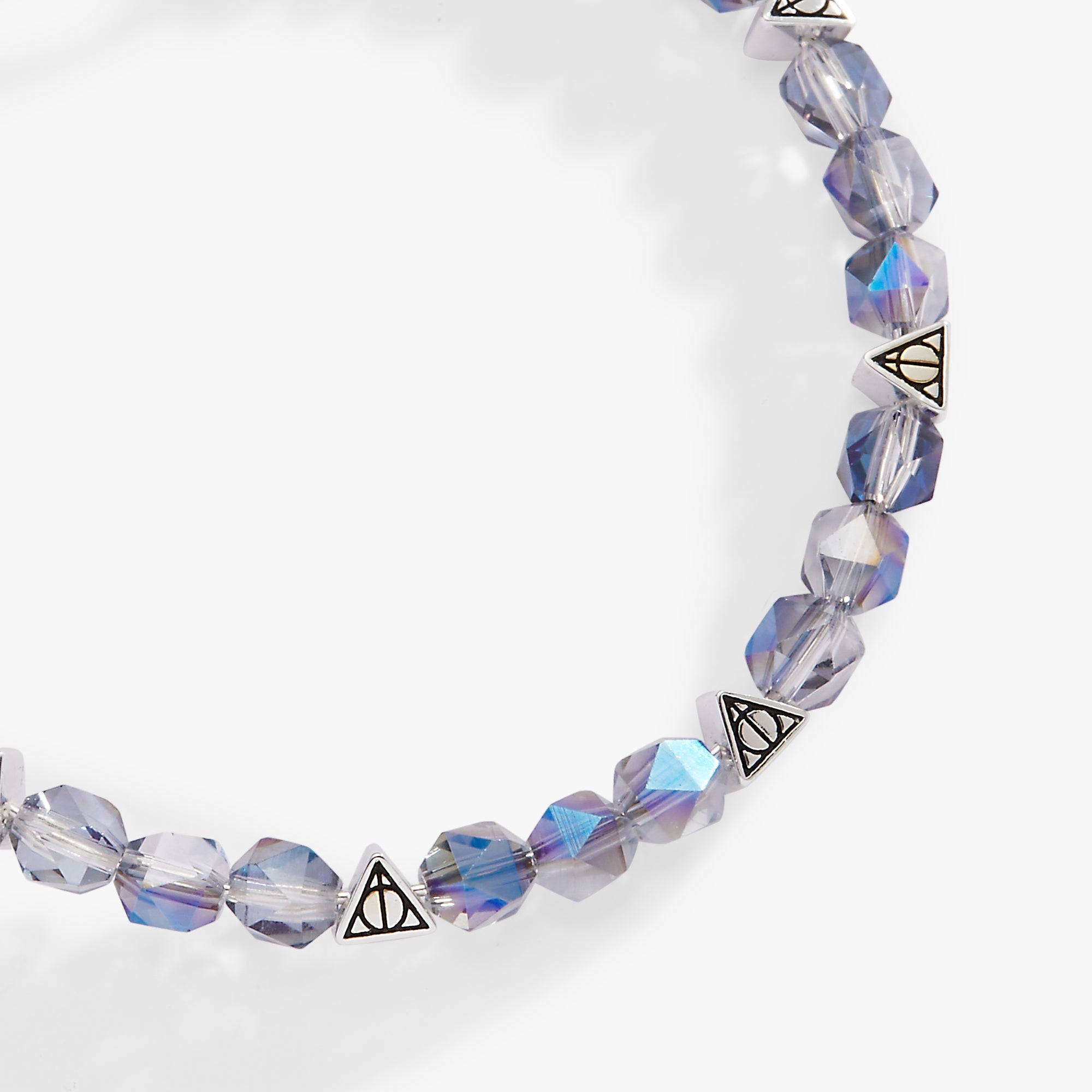 Harry Potter Deathly Hallows Beaded Bangle Silver | Alex and Ani